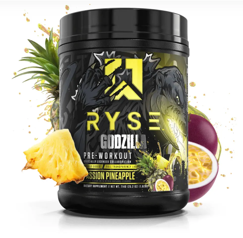 RYSE Godzilla Pre-Workout | 40 Servings | High-Stim Energy Pump & Focus Formula | 11G Citrulline + 400MG Caffeine + Beta-Alanine | Noel Deyzel Official Collab