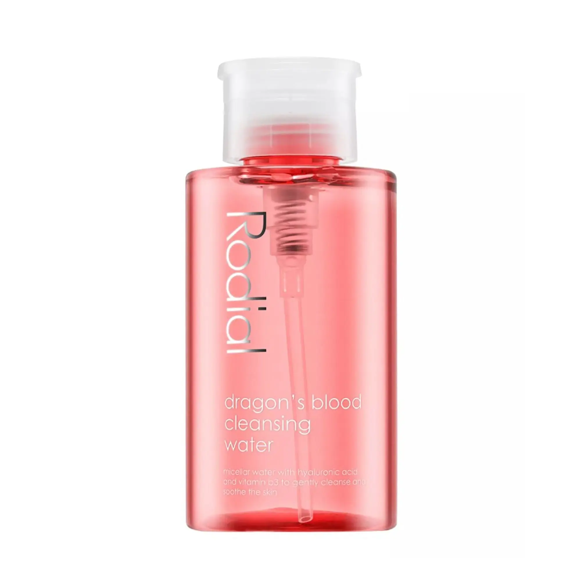 Rodial Dragon's Blood Micellar Cleansing Water - Hydrating No-Rinse Makeup Remover for Waterproof Cosmetics with Hyaluronic Acid & Niacinamide, Moisturizer, Pad