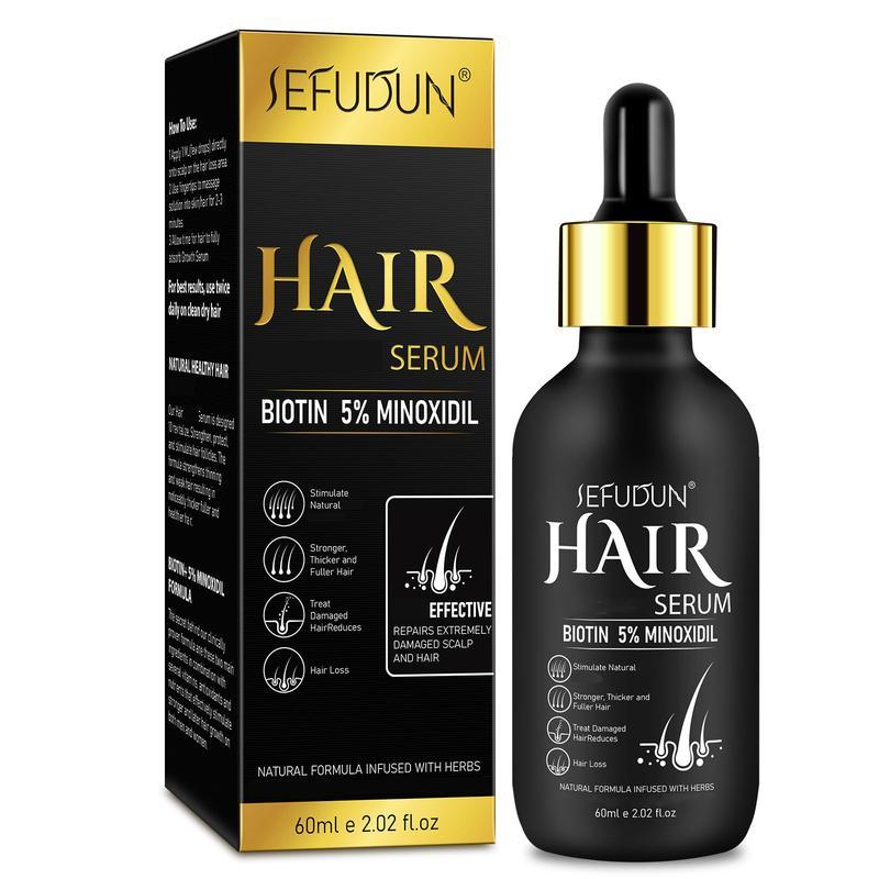 Sefudun 5% Minoxidil Hair/Beard Care Serum with Hair Roller, Gifts for Men Dad Him Boyfriend Husband Brother,Birthday gift,Daily hair care