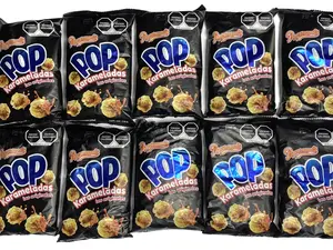 10 - PK Barcel Pop Palomitas Karameladas Las Originales - Mexican Chips - 110 g Per Bag - Sabritas Mexicanas - Papitas Mexicanas - Mexican Chips