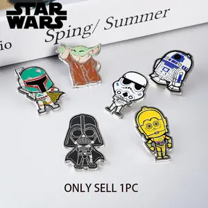 Star Wars Officially Licensed Fandom Metal Character Brooch Pin, Darth Vader Stormtrooper Yoda Rdr2, Collectible Badge, Fun Decoration, Gift, Durable