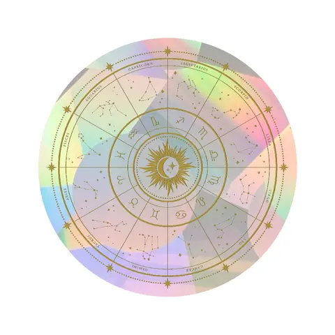 Zodiac Wheel Sun Catcher Sticker