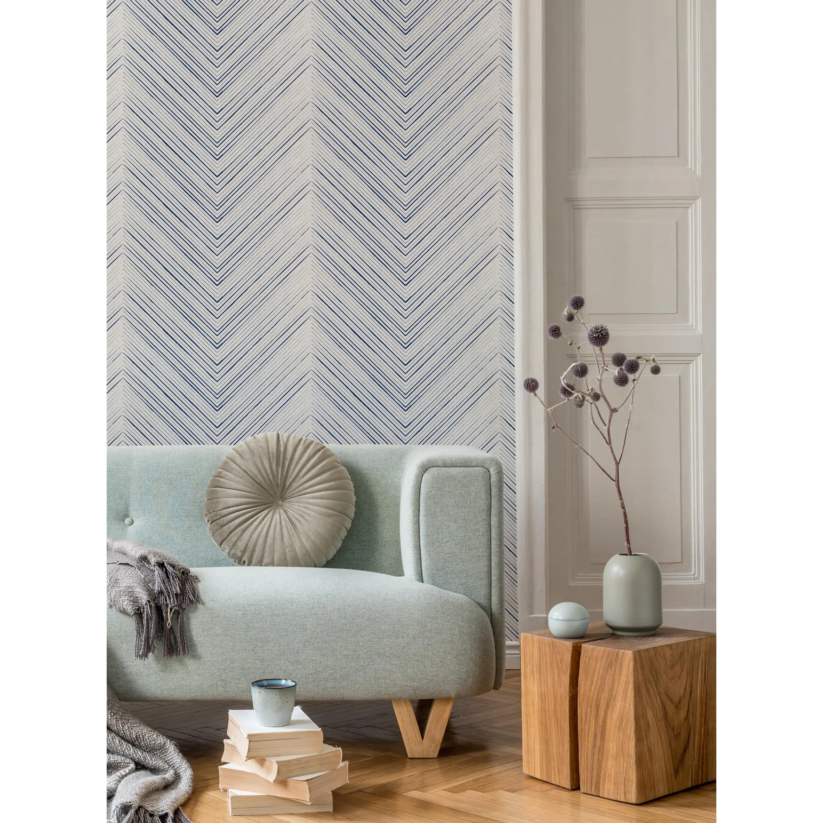 Chevron Lines Wallpaper - Peel and Stick