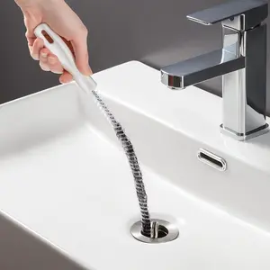 Instant Clog Remover | Flexible Drain Hair Cleaner Brush for Bathroom Sink Shower Kitchen | Reusable Heavy Duty Pipe Tool