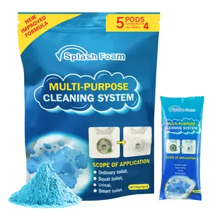 Splash Foam Toilet Cleaner, Foaming Toilet Cleaner, 2025 New Self Activating Effective Powder for Toilet Bowl Cleaning Household