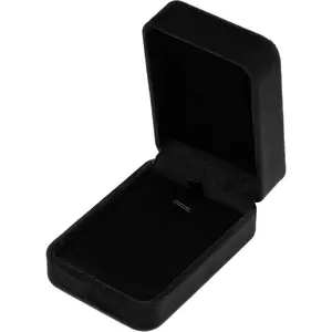 Classic Velvet Jewelry Gift Box Case for Necklace Pendant (Black) Organiser Earring