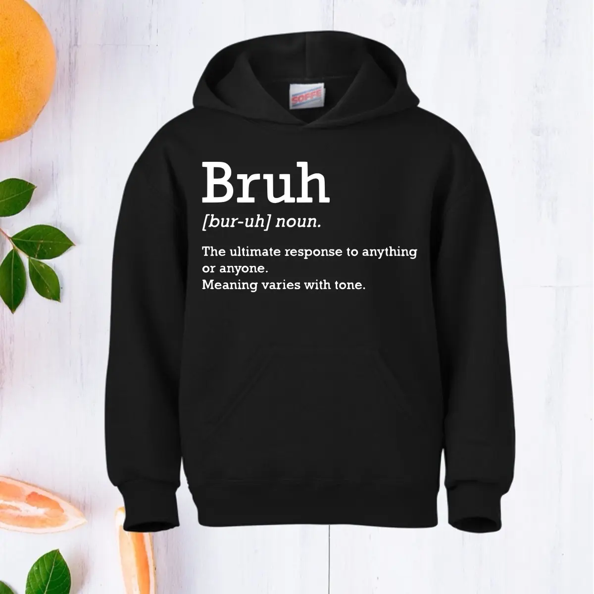 Bruh Definition Funny/Sarcastic Cotton Menswear Hoodie