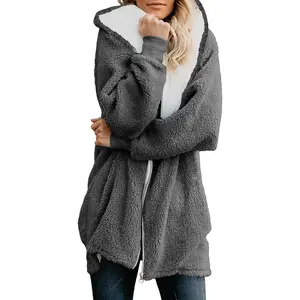Sports & Outdoors Yanekop Womens Oversized Sherpa Jacket Fuzzy Fleece Zip Up Jacket Warm Winter Coats Faux Fur Coat with Pockets