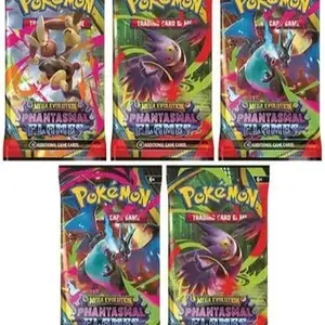 TCG Pokemon Phantasmal Flames 5 Pack Bundle