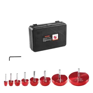 fathersdaygift VEVOR 8Pcs PVC Pipe Reamer Kit, 8-Piece, Plastic Pipe Fitting Socket Saver Kit, Includes 1/2'', 3/4, 1, 1-1/4'', 1-1/2, 2, 3, 4'', for PVC, CPVC, ABS Fittings, for Exhaust, Drain, Water Pipes Cleaning