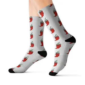Sublimation Graphic Socks- Red Chile