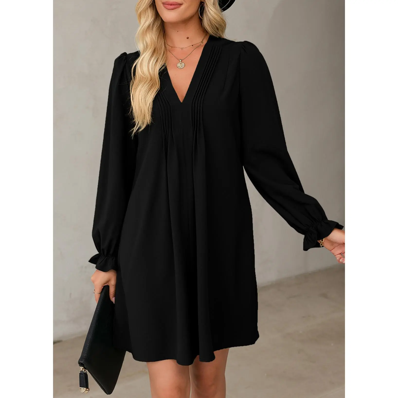 Dokotoo Womens Casual Dress A-Line Ruffle Sleeve V Neck Midi Dress 2026 Fashion Pleated Flowy Sundress Loose Shirt Dresses - TikTok Shop Dokotoo Womens Casual Dress A-Line Ruffle Sleeve V Neck Midi Dress 2026 Fashion Pleated Flowy Sundress Loose Shirt Dresses - TikTok Shop