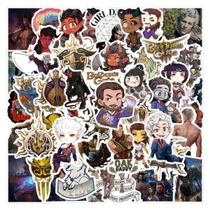 50 Sheets Role-Playing Game Bg3 Cartoon Graffiti Stickers, Waterproof Car Luggage Cup Stickers, Fun Decorative Accessories