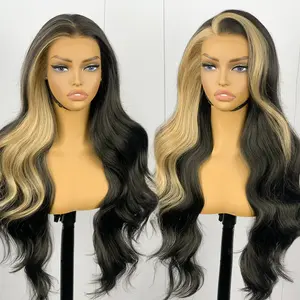VELAIRE HAIR Women's High-Quality Synthetic 13x6 Lace Front Wig, 28in 180 Density Glueless Body Wave, Pre-Plucked Pre-Cut Natural Hairline, Heat Resistant U Part Lace Closure Fluffy Wig Frontal Wigs, Synthetic Wig tiktokshopspringglowup,summervibes