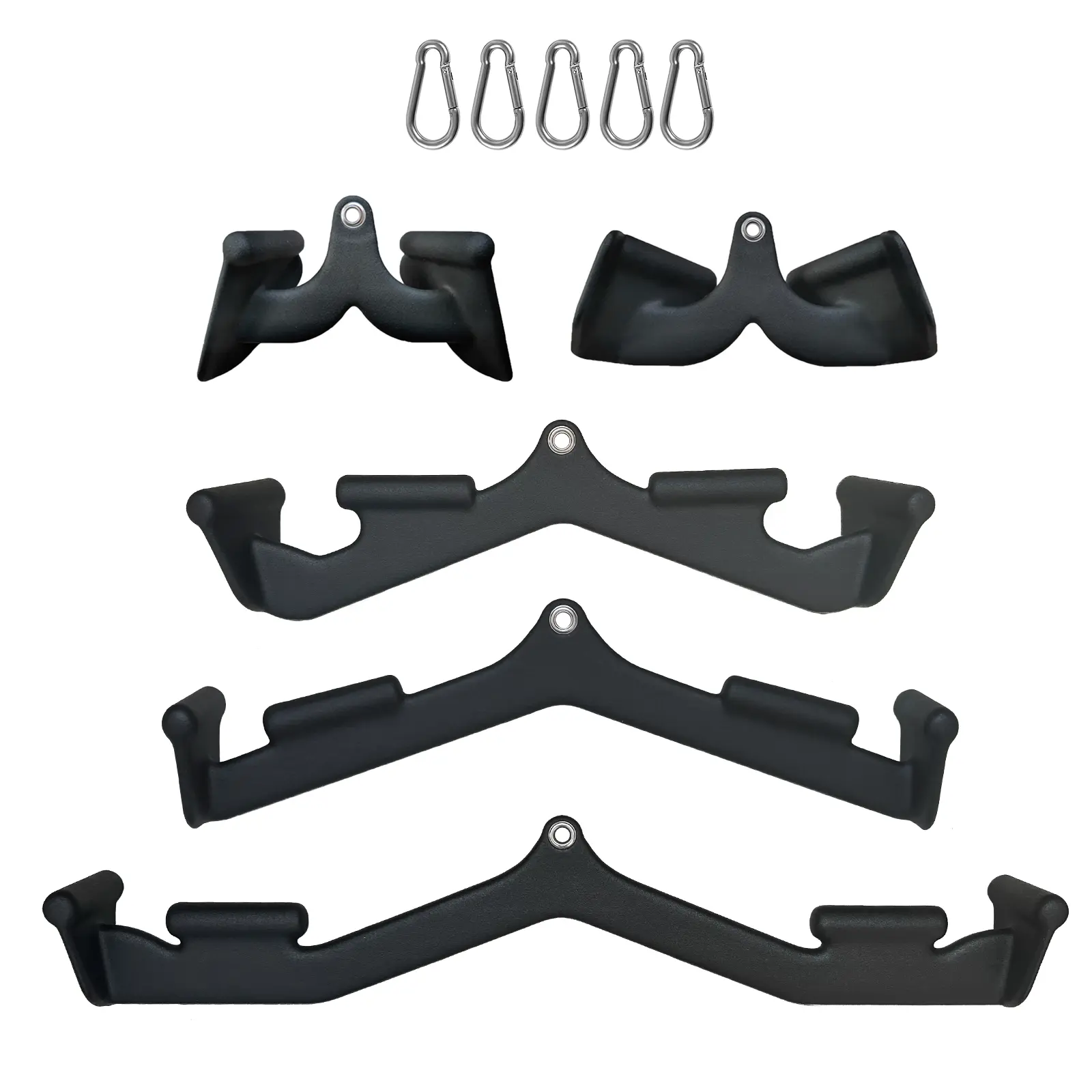 Back Mag Grip LAT Pull Down Bar Set, LAT Pulldown Attachments for Home Gym System with T-bar V-bar, LAT Pulldown Bar Back Workout Equipment, Cable Machine Attachment, Cable Attachments for Gym, Tricep Pull Down Attachment