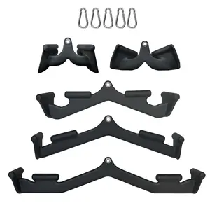 Back Mag Grip LAT Pull Down Bar Set, LAT Pulldown Attachments for Home Gym System with T-bar V-bar, LAT Pulldown Bar Back Workout Equipment, Cable Machine Attachment, Cable Attachments for Gym, Tricep Pull Down Attachment