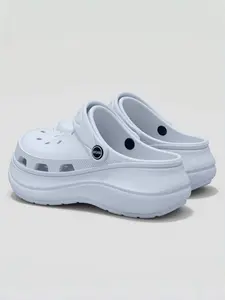 Women's Two-Wear Closed-Toe Clogs: Lightweight Anti-Slip + Removable Backstrap, Bathroom Home Lazy Shoes