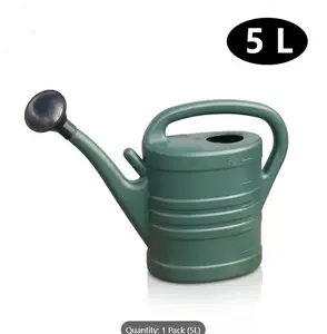 5L Garden Watering Can with Removable Sprinkler Head, Dual Spout for Shower or Pour, Lightweight Durable Plastic Watering Pot for Indoor & Outdoor Plants Care