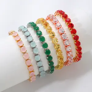 Loveden European and American men's and women's hip-hop bracelets, light luxury jewelry, micro-inlaid zircon bracelet, tennis chain