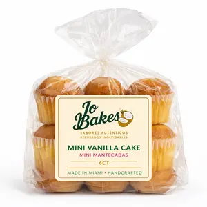 Jo Bakes Mini Loaf Vanilla Cakes –Mini Mantecadas 6ct Fresh Bakery Snack | Lunchbox & Family Treat