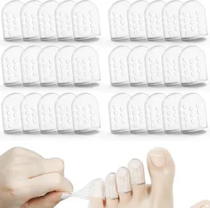 30Pcs Silicone Anti-Friction Toe Protector Women, Breathable Toe Covers Sleeves Toe Protectors Caps Little Big Pinky Toe Protector for Men Women.