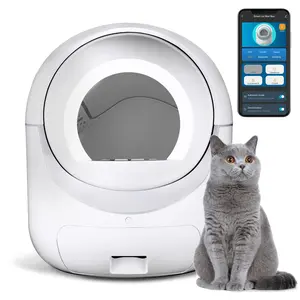 Cat Litter Box, Automatic Cat Litter Box with APP Control Odor Removal Safety Protection for Multiple Cats ( Requires 2.4G WIFI )