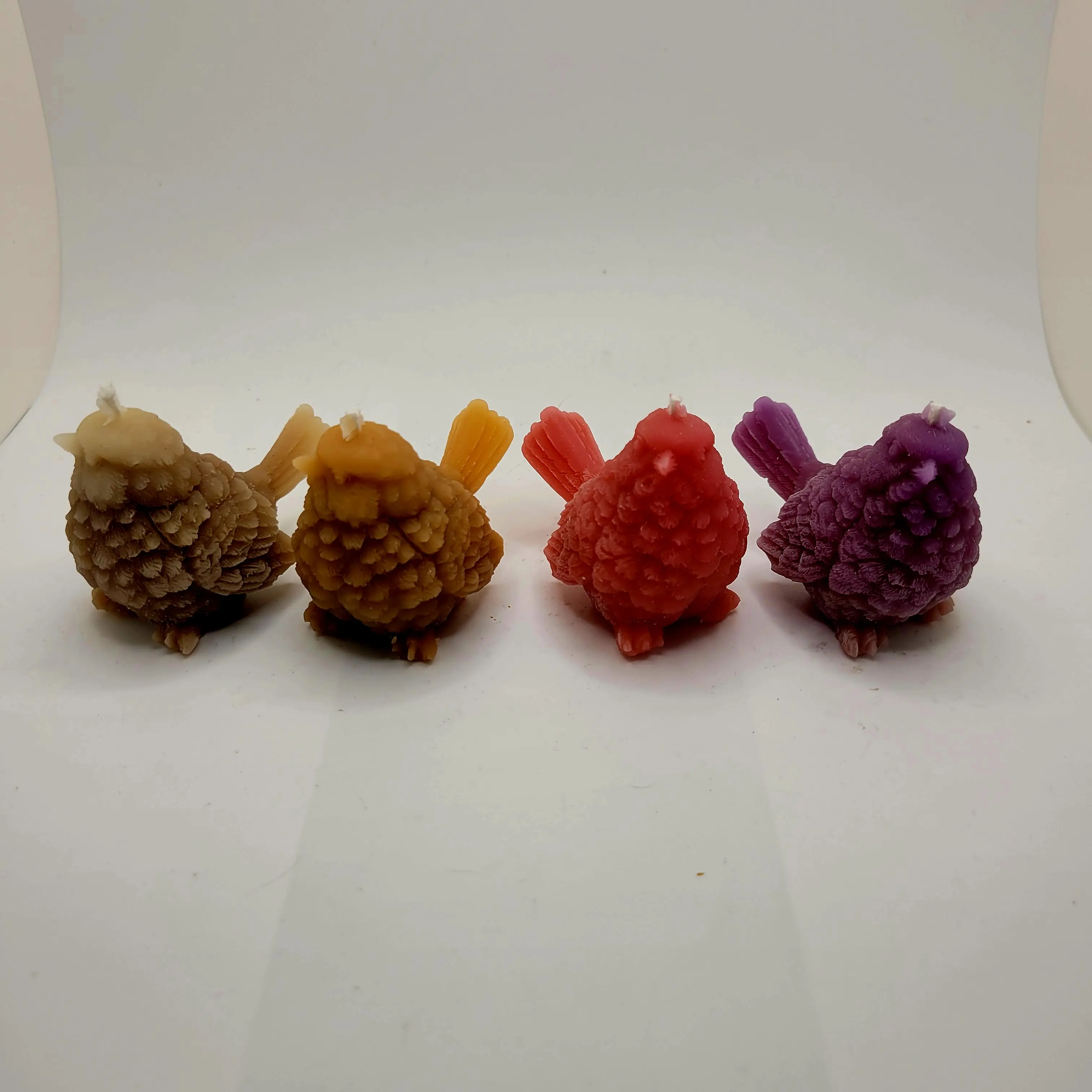 Desert Finch Beeswax Candles - Artisan Beeswax Bird Candles, Non-Toxic, Long Lasting, Natural, Vegan, Bright Burning, Natural Home Lighting, Ambiance Lighting