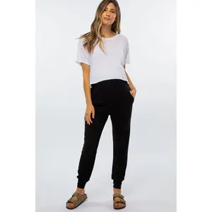 Pinkblush Black Maternity Band Jogger Pants Medium
