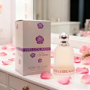 Hellolady Rose Story of Love Eau De Parfum 100ML, Romantic Floral Fragrance with Vanilla & Marshmallow Notes, Long Lasting Women’s Perfume