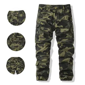 Men’s camouflage cargo pants — multi-pocket tactical straight-leg outdoor wear, durable casual workwear
