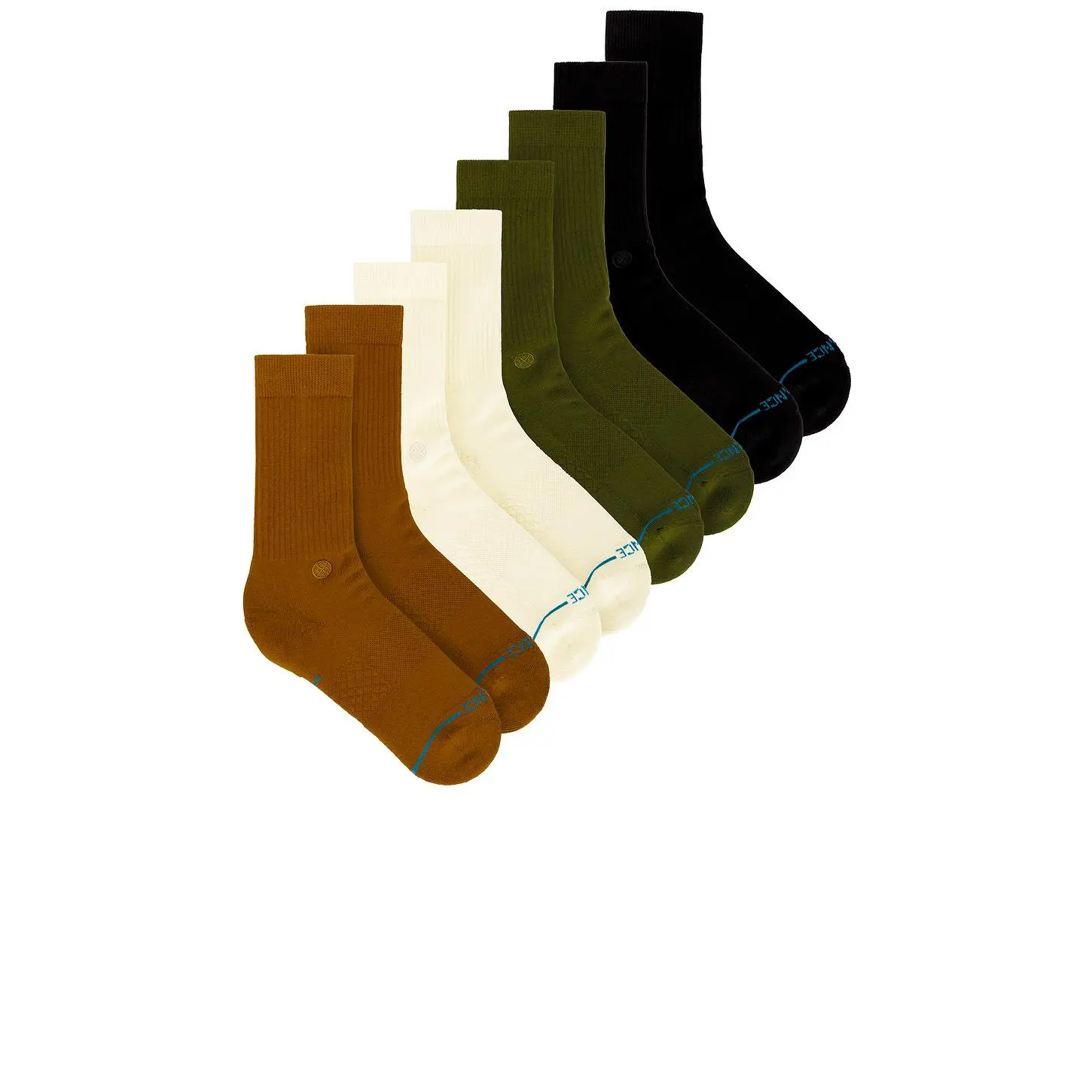 Stance Icon Crew 4 Pack Socks in Canvas