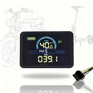 Waterproof LCD Display P5c Sm 6pin Wired Screen, Ip65 Waterproof Rating, Suitable for Electric Bicycles & Scooters, Uart 2 Protocol Only