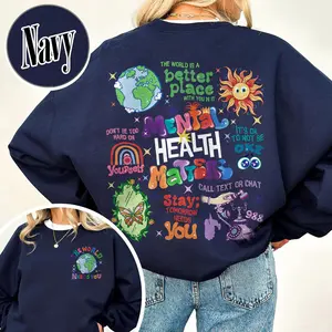 Mental Health Matters Sweatshirt, The World Needs You In It Sweatshirt, 988 Suicide Prevention Sweater