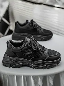 Men's Thick Sole Height Increasing Breathable Mesh Sport Shoes, Trendy Versatile Casual Shoes, Comfortable Fashion Dad Shoes, Breathable Walking Sneakers, Platform Sneakers