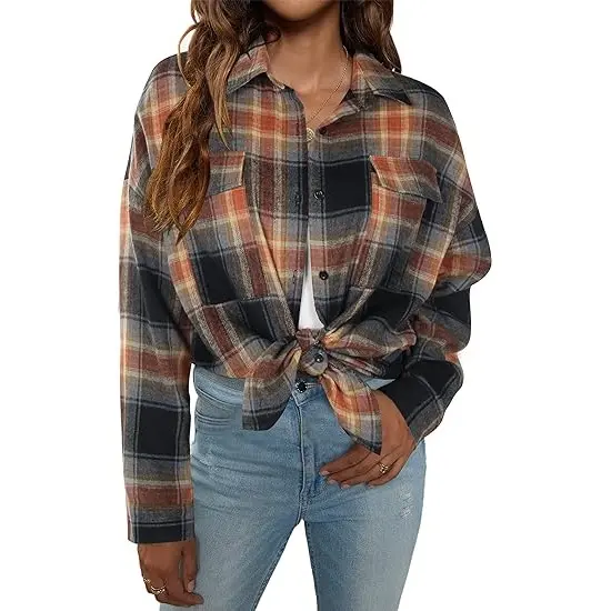 Sandy Brown and Black Plaid