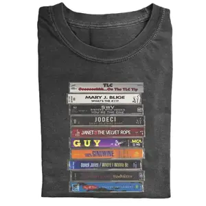 Vintage 90s R&B Cassette Tape T-shirt, Music Shirt - Jodeci, Boyz II Men, TLC, Ginuwine, Guy, SWV and More - Nostalgic Music Tee for Fans Menswear Top