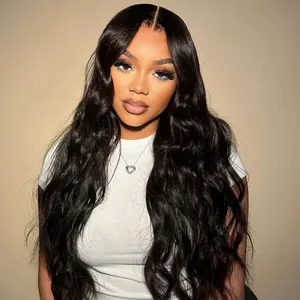 Hot Star Body Wave Wig13x6 HD Transparent Lace Front Wigs Human hair Pre Plucked 180% Density Brazilian Straight Frontal Wigs Human Hair with Baby Hair Natural Hairline for Women