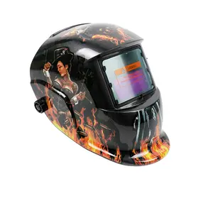Auto Darkening Welding Helmet with Large Viewing Screen True Color Lens 4 Arc Sensors 0.1ms Response for Men Welders Solar Powered