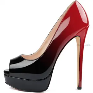Women's Platform Stiletto Heels Shoes Peep Toe Pumps 6 inch Heels for Dress Wedding PartyC28ChicLadyHub