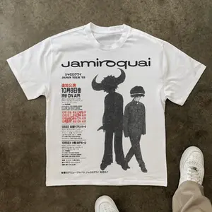 Jamiroquai Tour Heavyweight White T-Shirt Unisex All Sizes, Graphic Tees, Gift For Fans