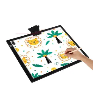 A3 Magnetic Drawing Copy Board Calligraphy Practice Transparent Writing Board Brick Stone Painting Tracing Board LED Copy Board Three Color