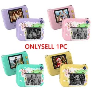 Children Instant Camera, High-Definition Screen, 1080P HD Photography, Includes 3 Rolls of Paper, Lanyard, Data Cable, Birthday Gift