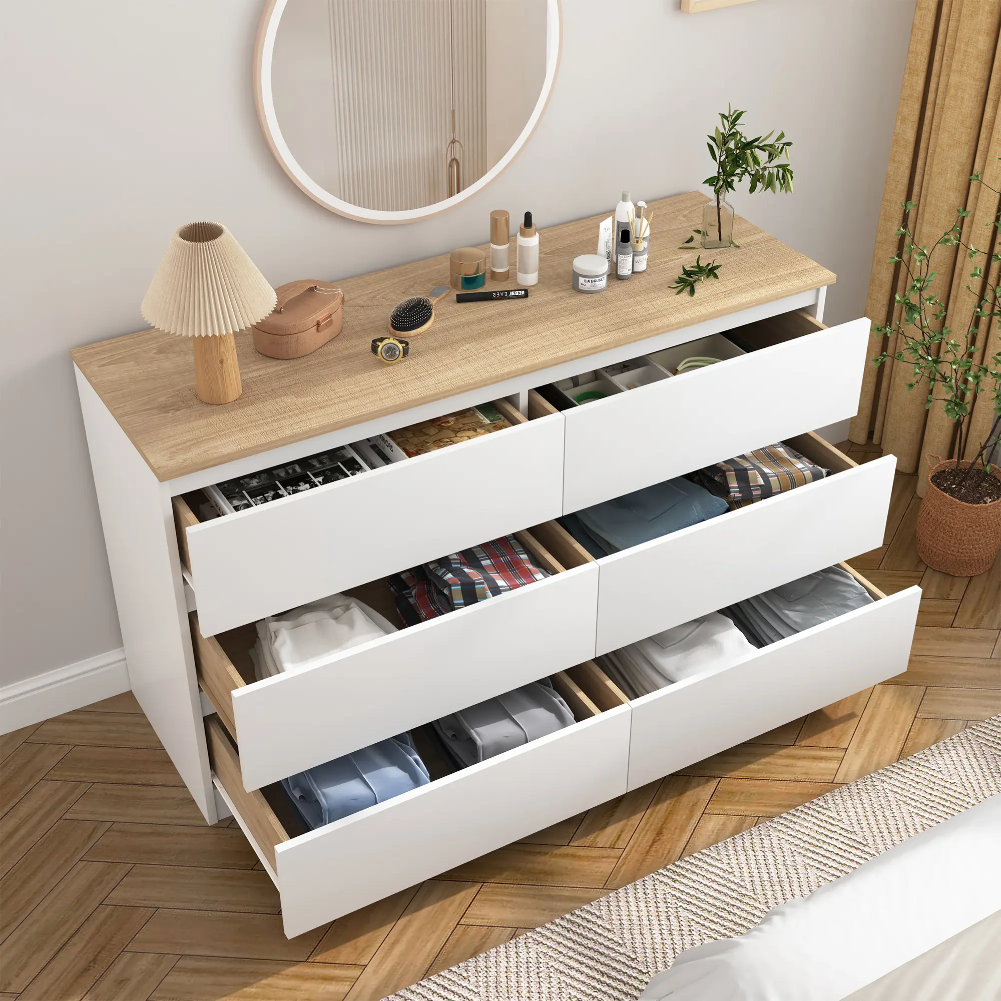 White&Khaki(48‘’L*16''W*28''H)