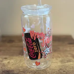 Coca-Cola Zero Handmade 20 oz Plastic Iced Coffee Cup with Lid & Straw - Simple Charming Design for Daily Use Drinkware