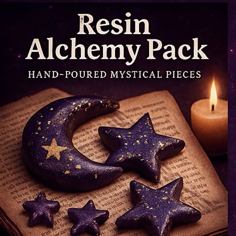 Handmade Resin Trinkets — Mini Hearts, Crystals, Dice, and More