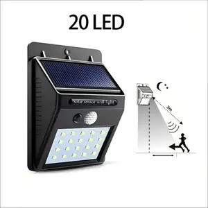 20 LED Solar Outdoor Light, Motion Sensor Wall Lamp, Waterproof Sunlight Pathway Decorative Lamp, Easy Install, Suitable for Courtyard, Entrance