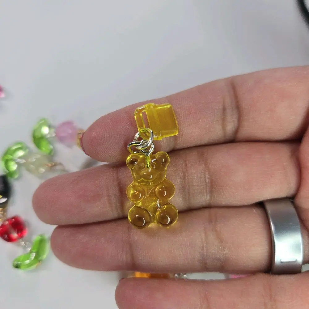 USBC Dust Plug Gummy Bear Charm - Yellow Design for Phone, Kindle, Headphones & More - Secure Fit Compatible with USBC Devices