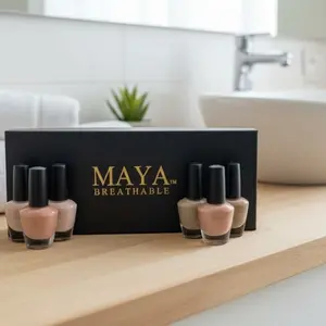 MAYA Breathable Ayha's Nude Color Collection Staff Picks Gift Set 11.8ml Nail Polish for Manicure & Cutics