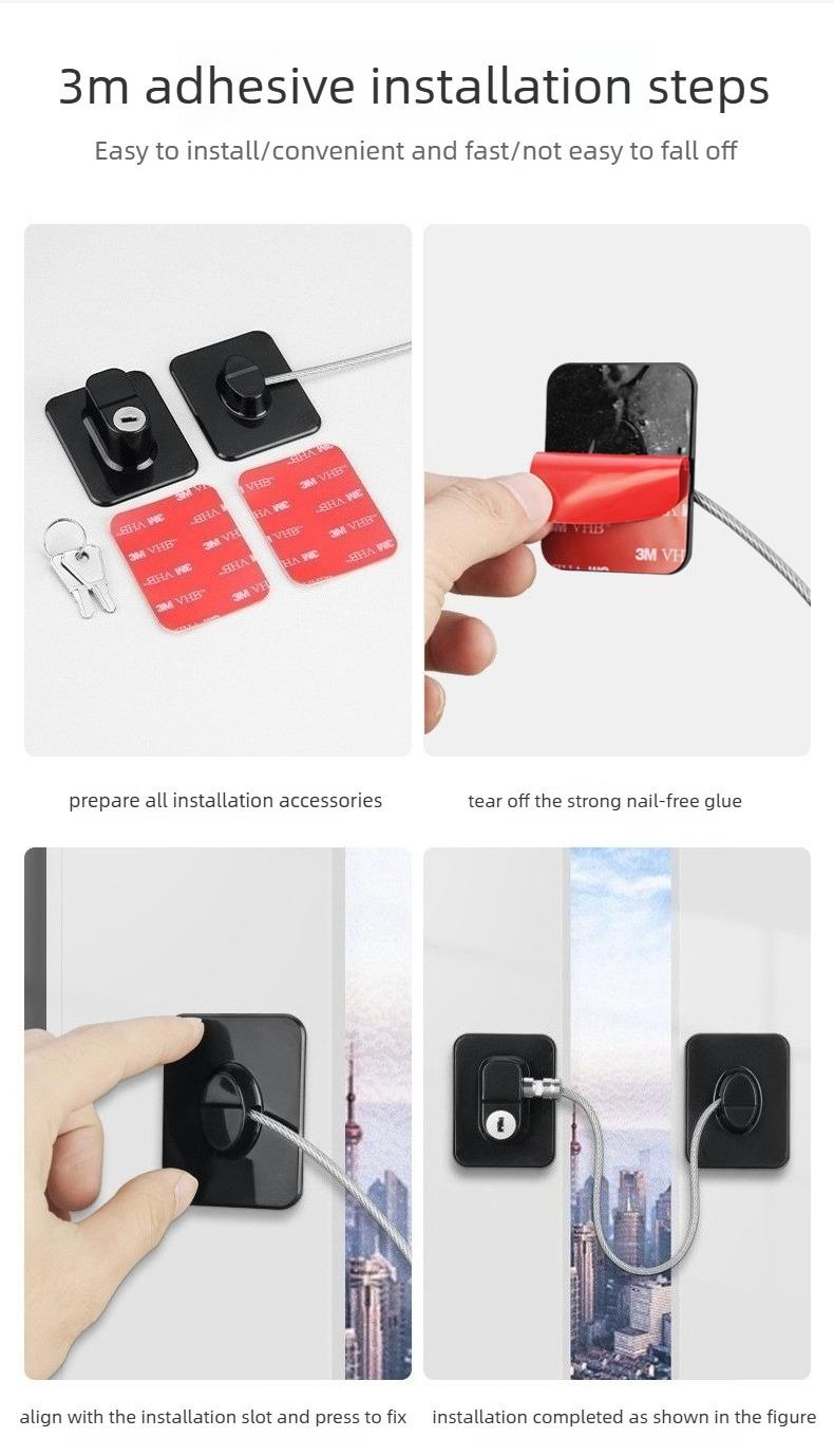 2PCS No-drill ice box lock, refrigerator lock, drawer lock, cabinet lock; multifunctional safety locks for children/babies; anti-theft protective locks