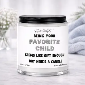 Mother's day gift from daughter, Mom candle, mom gifts, Birthday gifts for mother, soy wax candle, gifts for mom, mom gift idea, MOTHER'S DAY GIFT, Being your favorite child, birthday gifts for mom, gifts for mom scent candle, Christmas gifts